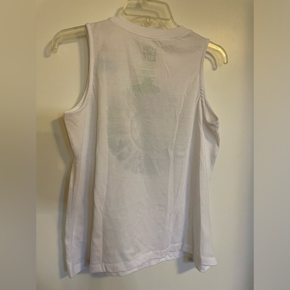 Let’s give earth a chance! White Sleeveless T size M - Picture 2 of 3